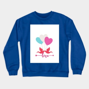 Love Birds Design Crewneck Sweatshirt